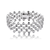 Collette Z Sterling Silver Cubic Zirconia Elegant Wide Cuff Bracelet