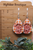 Highland Cow on Plaid || Teardrop Dangle Earrings