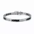 Collette Z C.Z. Sterling Silver Rhodium Plated Onyx 5 x5 Bracelet