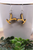 Yellow Stone || Wood Dangle Earrings || Hypoallergenic