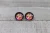 Colorful Strikes  Glass Stud Earrings