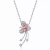 Collette Z Sterling Silver Cubic Zirconia and White and Pink Cubic Zirconia Necklace