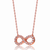 Collette Z Rose-plated Sterling Silver Cubic Zirconia Infinity Necklace