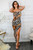 Spots On All Over Ruch Semi Sheer Maxi Dress with Side Slit