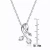 Collette Z Sterling Silver White Cubic Zirconia Rhodium Plated Strands Pendant