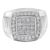 14K White Gold Men's Diamond Squared Band Ring (1 cttw, H-I Color, SI2-I1 Clarity)