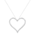 .925 Sterling Silver 3.0 cttw Round-Cut Diamond Open Heart Pendant Necklace (I-J Color, I2-I3 Clarity) - 18"