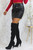 Andrea Leather Mini Skirt Black