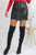 Andrea Leather Mini Skirt Black
