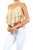 Lace Double Spaghetti Strap Tier Tank Top Nude