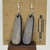 Small Thin Teardrop - Castle Stone Stain - Lightweight Earrings - Handmade