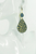 Druzy Agate and Gold Glitter Leopard Leather Earrings 