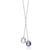 Collette Z Sterling Silver Cubic Zirconia White and Grey Faux Pearl Necklace