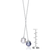 Collette Z Sterling Silver Cubic Zirconia White and Grey Faux Pearl Necklace