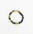 Gold & Violet Glass Bead Stretchy Bracelet
