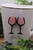 Rose Wine Glass || Acrylic Dangle Earrings || Hypoallergenic