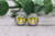 Softball Pumpkin | Glass Stud Earrings | Hypoallergenic