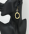 Rhinestone & Oval Gold Pendant Earrings 