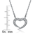 Collette Z Sterling Silver Cubic Zirconia Heart Necklace