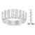 .925 Sterling Silver 1.0 Cttw Baguette Cut Diamond Vertical Channel Fluted Multi-Row Unisex Fashion Wedding Ring (H-I Color, I1-I2 Clarity)