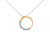 14K Gold 1/4 Cttw Round-Cut Graduating Diamond Open Circle Hoop 18" Pendant Necklace (J-K Color, I1-I2 Clarity)