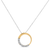 14K Gold 1/4 Cttw Round-Cut Graduating Diamond Open Circle Hoop 18" Pendant Necklace (J-K Color, I1-I2 Clarity)