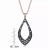Collette Z Rose-plated Sterling Silver Cubic Zirconia Pear-shaped Necklace