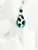 Druzy Agate and Cheetah and Aqua Leather Earrings 
