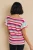 Storyline Striped Ruffle Sleeve Top