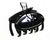 Sewn Button Hair Claw Black