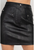 Walk With Me Faux leather Snap Button Mini Skirt Black