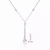 Collette Z Sterling Silver Coffee Pearl Cubic Zirconia Necklace
