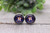 Astros Baseball || Glass Stud Earrings || Hypoallergenic