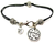 Best Nonna Ever Pewter Beaded Black Cord Bracelet