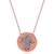 Collette Z Rose and Blackplated Sterling Silver Cubic Zirconia Hammered Hamsa Necklace