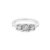 14K White Gold 1/2 Cttw Miracle Set Round Lab Grown Diamond Three Stone Illusion Plate Ring (F-G Color, VS1-VS2 Clarity)