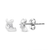 10K Gold 1/10 Cttw Round Brilliant-Cut Diamond Espira Swirls Solitaire Push Back Stud Earrings (I-J Color, I1-I2 Clarity)