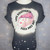 Love Disappoints Pizza Does Not Bleached Graphic Tee