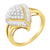 10K Yellow Gold Diamond Cluster Ring (1/2 Cttw, I-J Color, I1-I2 Clarity)
