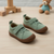 Moss Barefoot Kids Sneakers Suede Leather, Flexible Sole, Velcro Closure