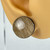 Medium - Whole Wheat - Handmade Stud Wooden Earrings - Minimalistic Circle