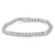 Sterling Silver Rose-cut Diamond Wave link Bracelet (1 cttw, I-J Color, I3 Clarity)