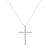 .925 Sterling Silver 1/6 Cttw Brilliant-Cut Diamond Miracle-Set Shared Prong Cross 18" Pendant Necklace (I-J Color, I2-I3 Clarity)
