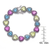 Collette Z Sterling Silver Multicolor Cubic Zirconia Heart Bracelet