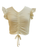 Basics Ruffle Sleeves Ruched Top