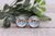 LOVE Corgis - Blue Bow || 12mm Glass Stud Earrings