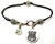 I Love My State Trooper Pewter Beaded Black Cord Bracelet