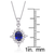 Collette Z Sterling Silver Blue Cubic Zirconia Necklace