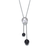 Collette Z Sterling Silver Pearl and Black Bead Necklace