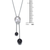 Collette Z Sterling Silver Pearl and Black Bead Necklace